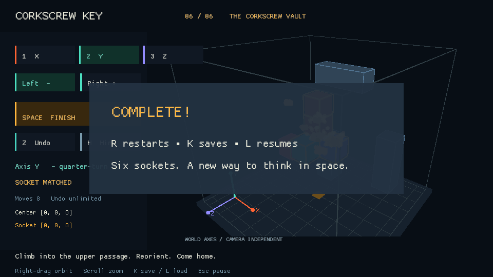 Corkscrew Key in-game screenshot